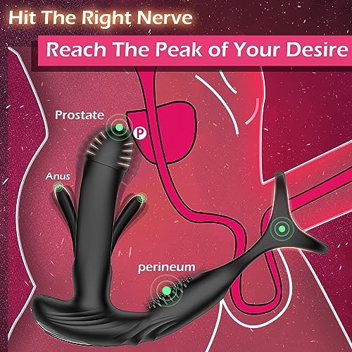 Prostatastimulator med 10 fladdrande och vibrationsinställningar