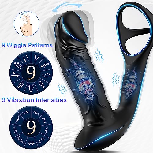 Prostatamassagerare med 9 vibrationsinställningar och vickande rörelser