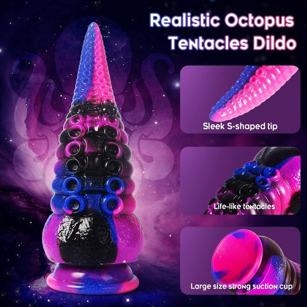 Tentacle Dildo: 8,7" Realistisk Silikon Prostatamassagerare