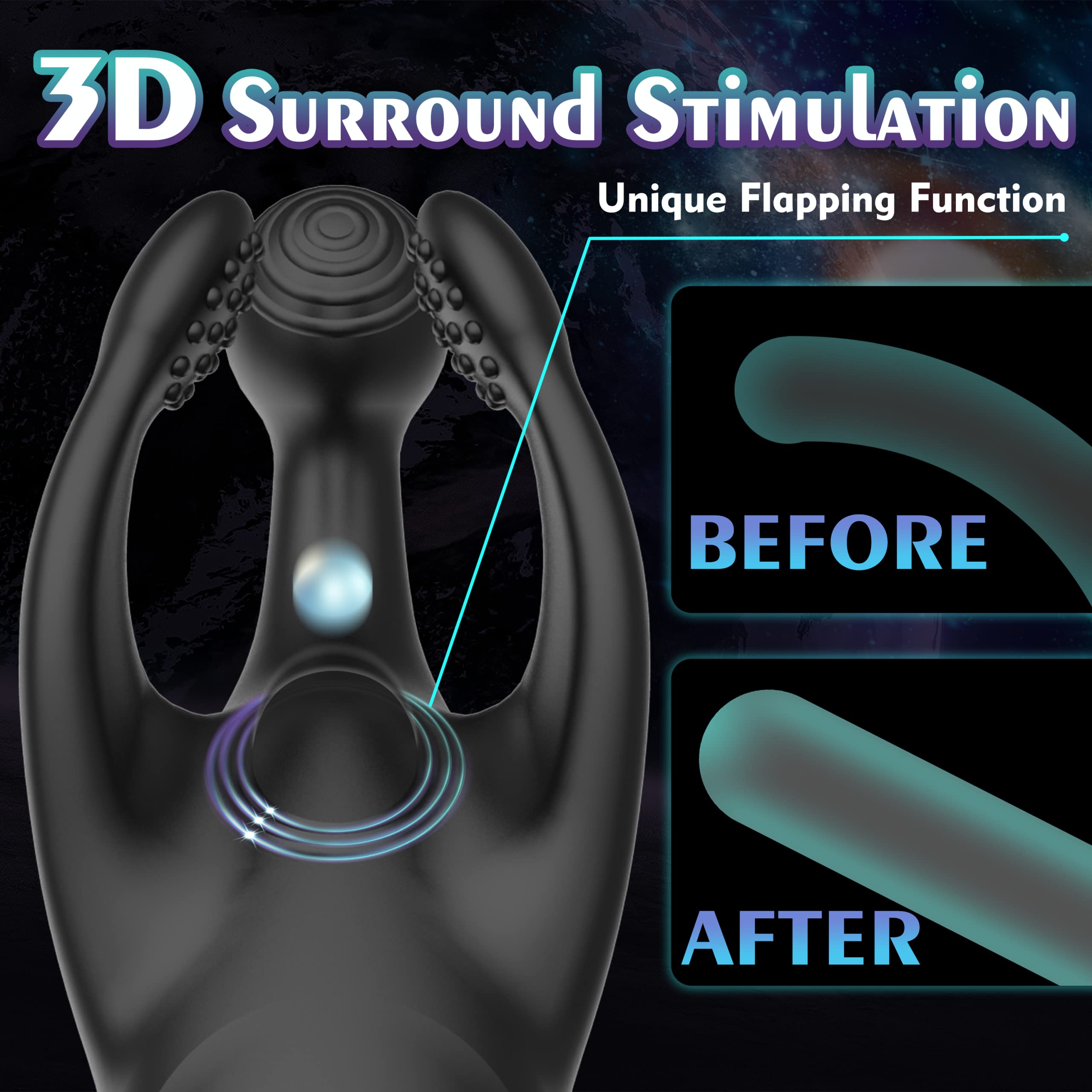 Penisvibrator med knackning och vibration
