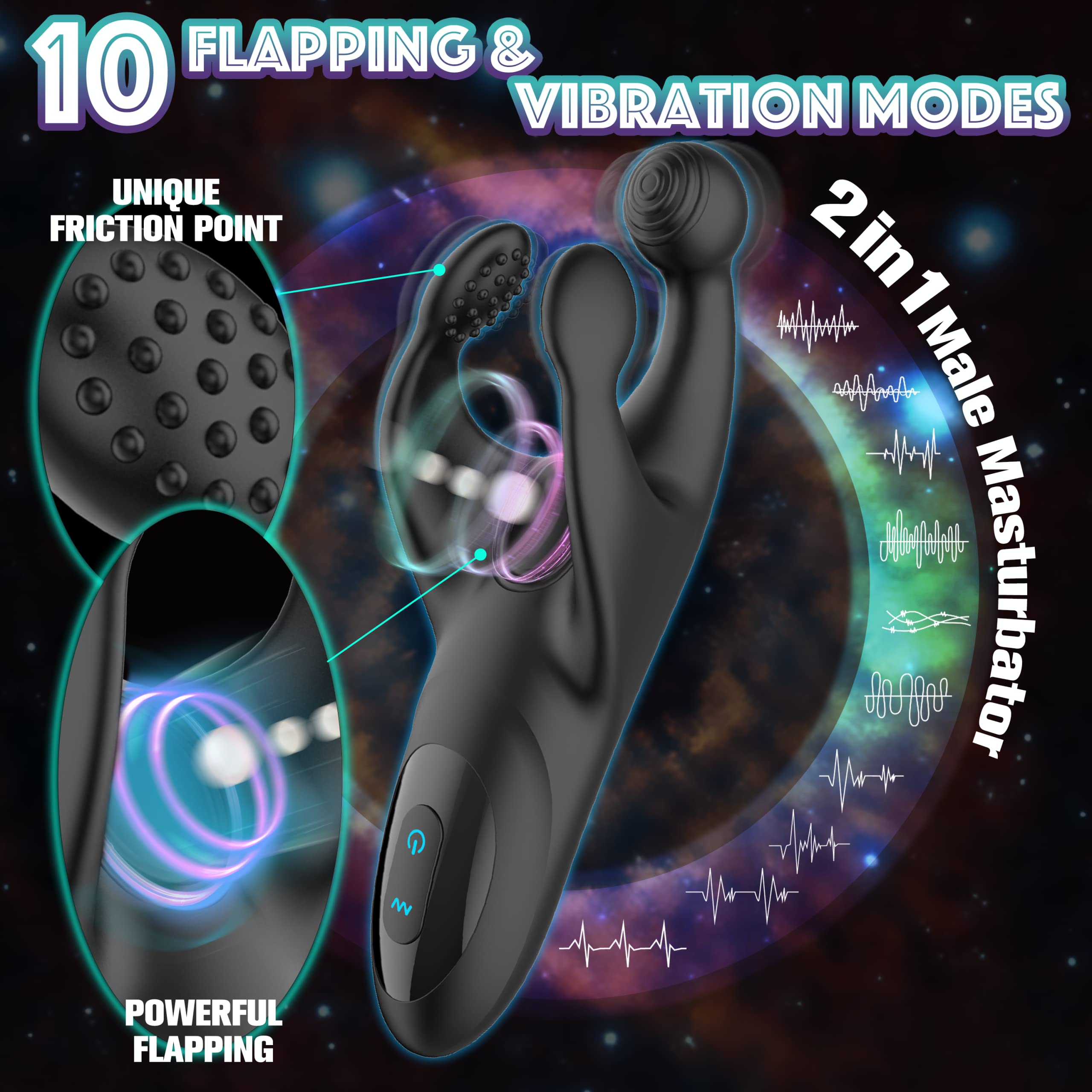 Penisvibrator med knackning och vibration