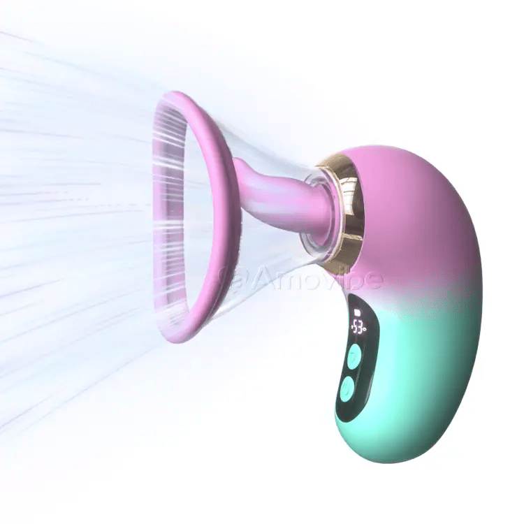 5-i-1 Vibrator med Sug, Slick och LCD-kontroll
