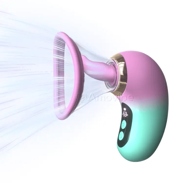 5-i-1 Vibrator med Sug, Slick och LCD-kontroll