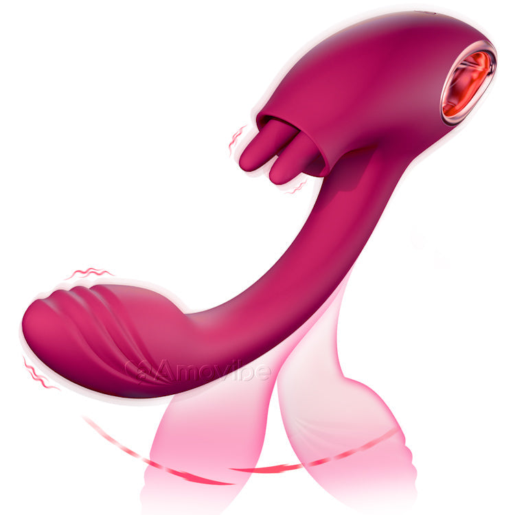 G-punktsvibrator med dubbel slickfunktion