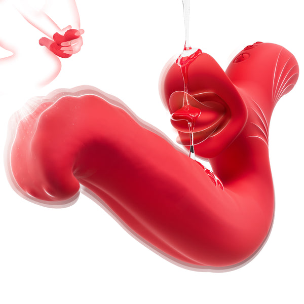 Roterande Tunga Vibrator – 10 Intensiva Lägen för Klitoris- och Bröstvårtslek