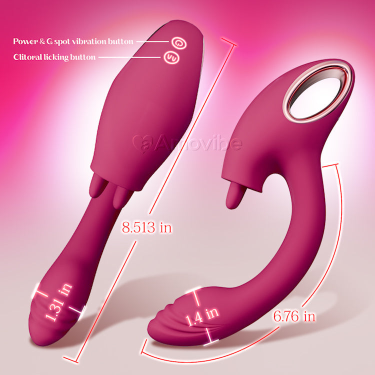 G-punktsvibrator med dubbel slickfunktion