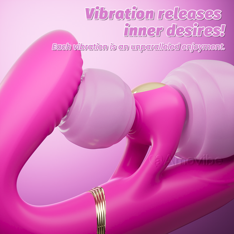 4-motors dubbeländad dildo med 10 vibrations- och smisklägen