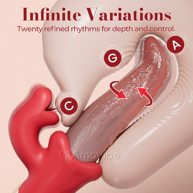 Oscillerande tungvibrator – Retande och vickande stimulans