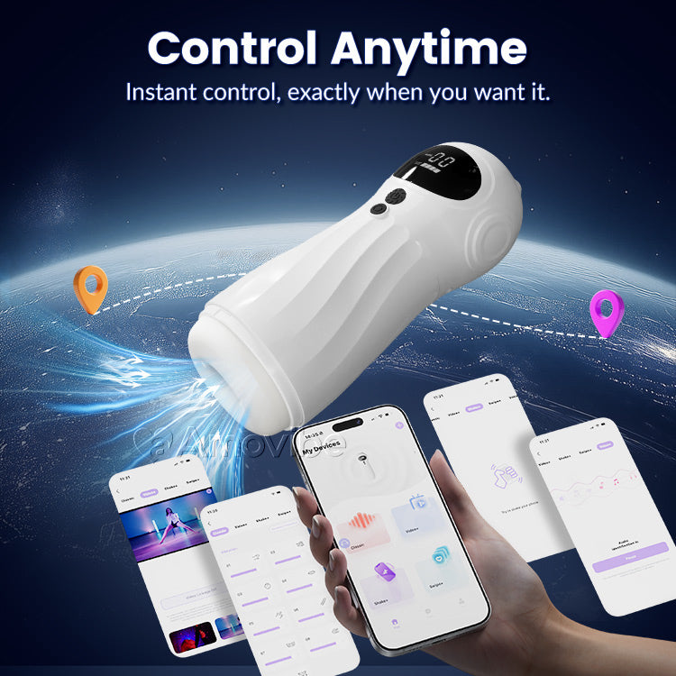 Automatisk manlig masturbator – sug och vibration, appstyrning