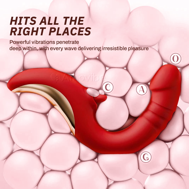 G-punktsvibrator med slickning och stötar