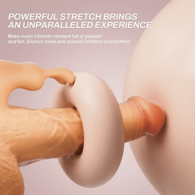 Stötande dildo med 10 hastighetsstötar och vibration