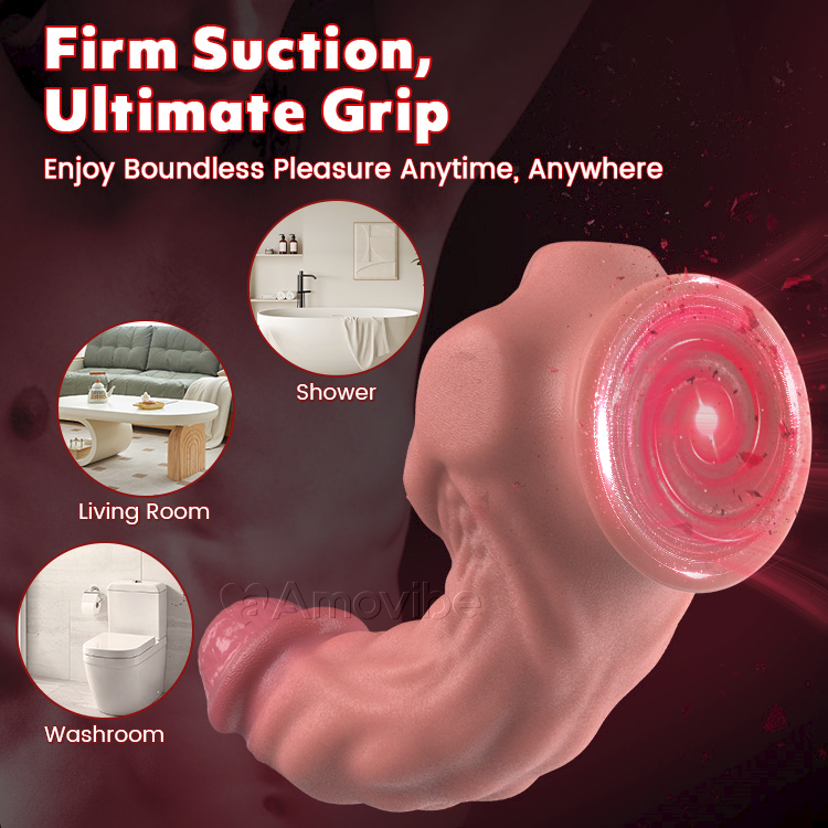 Böjbar 9-tums realistisk dildo med sugkopp