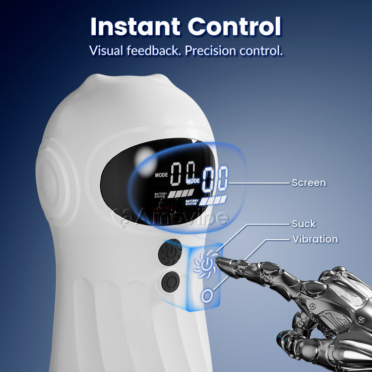 Automatisk manlig masturbator – sug och vibration, appstyrning