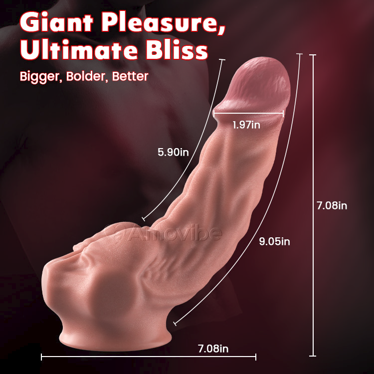 Böjbar 9-tums realistisk dildo med sugkopp