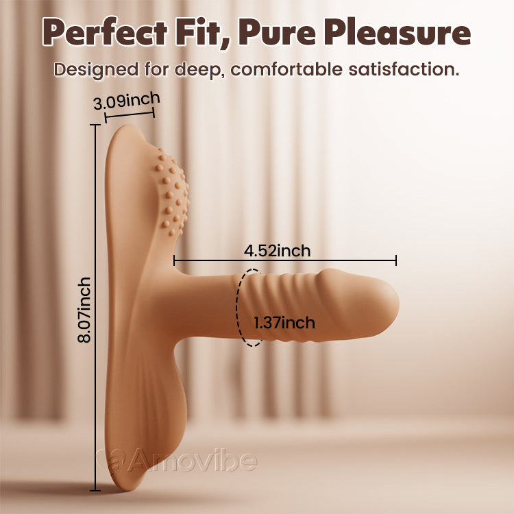 G-punkt- och analvibrator för kvinnor – kraftfullt ride-on-leksak för intim lek