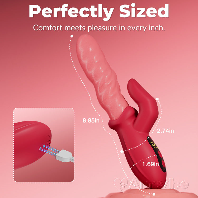 Peristaltisk tryckande vibrator – vridande, klitorisstimulering, vattentät