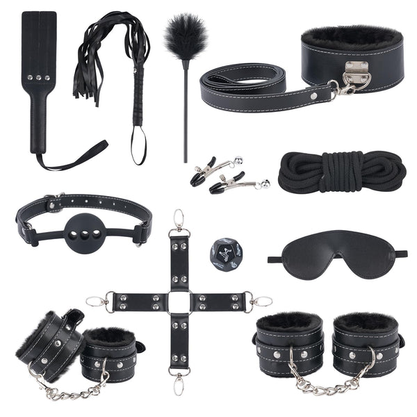 BDSM Bondage Kit – 12-delars spärrset för erotisk rollspel och kontroll