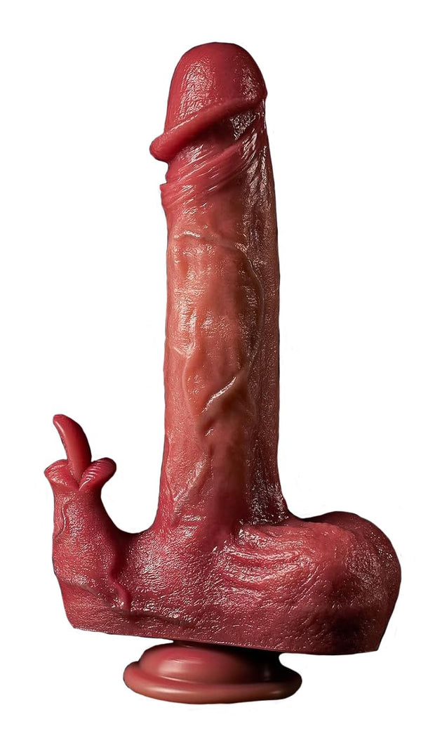 Livslik Dual-Vibe Mun-Dildo - USB Uppladdningsbar & Tyst Drift